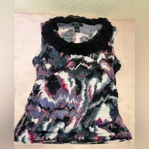 Elegant Abstract Sleeveless Blouse